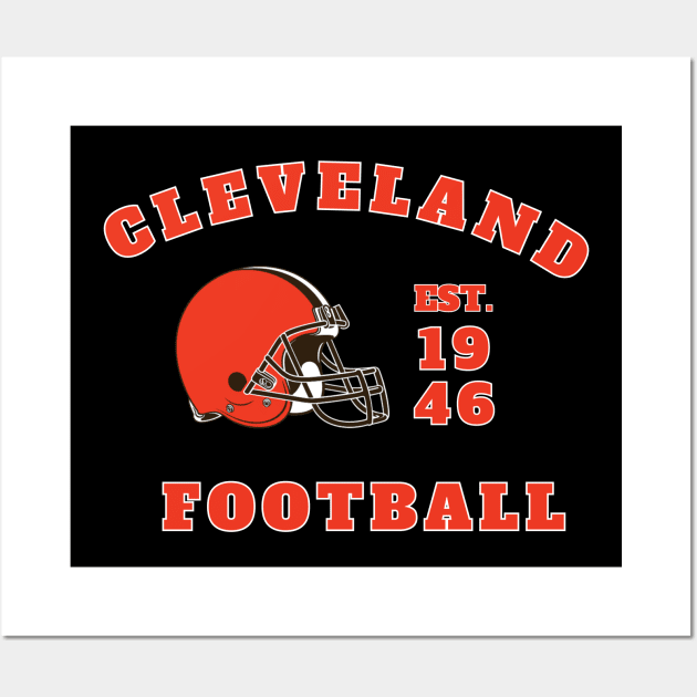 Cleveland Football Wall Art by Aldrvnd